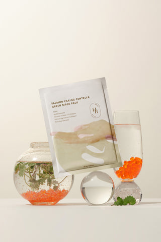 Heveblue Salmon Caring Centella Green Mask Pack (7 sheets)