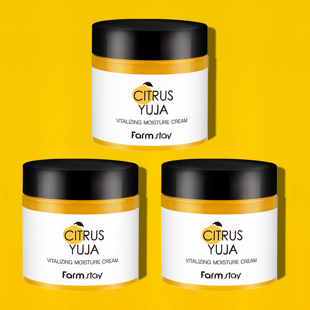 Farmstay Citrus Yuzu Vitalizing Moisture Cream 80ml (3 Pack)