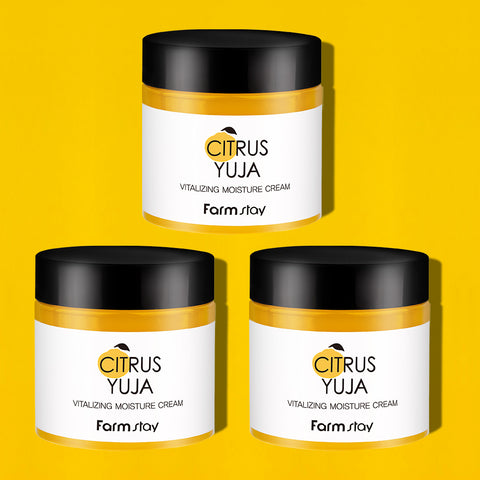 Farmstay Citrus Yuzu Vitalizing Moisture Cream 80ml (3 Pack)