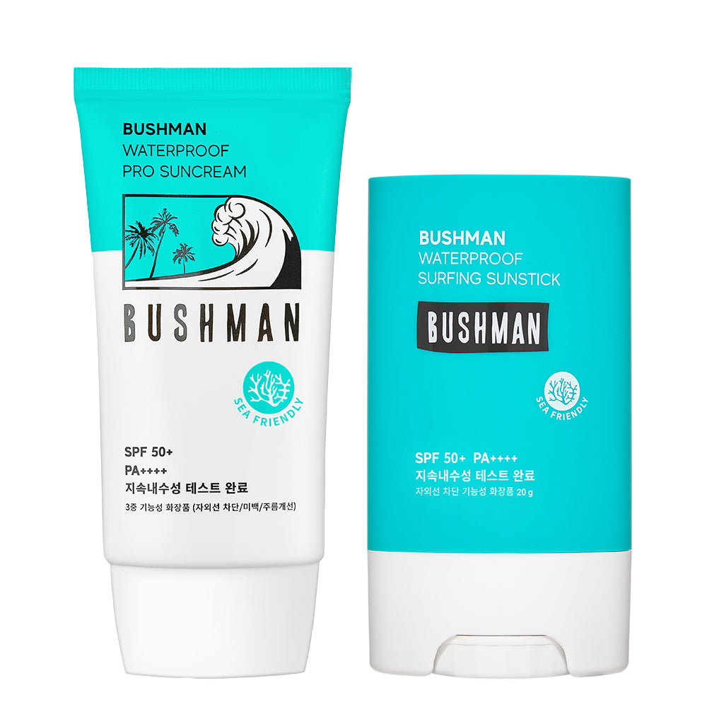 Bushman Waterproof Sun Cream 50g & Sun Stick 20g SPF50+ PA++++ (2-Piece Set)