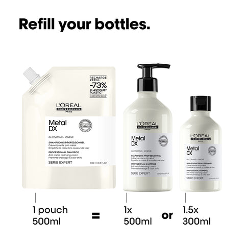 L'Oreal Professionnel Metal DX Shampoo 500ml + 1000ml Refill