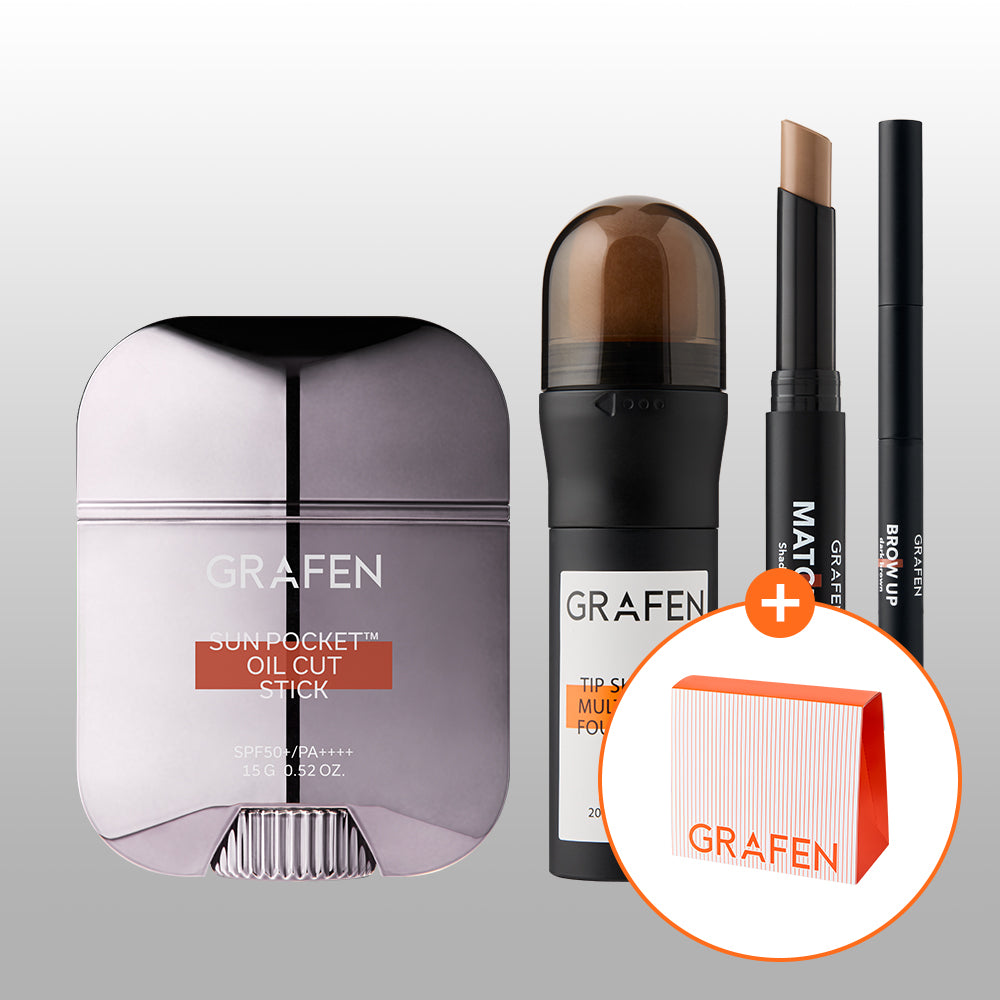 Grafen Full Set 4-piece (Sun Stick + Tip Sketch + Shading + Brow Pencil)