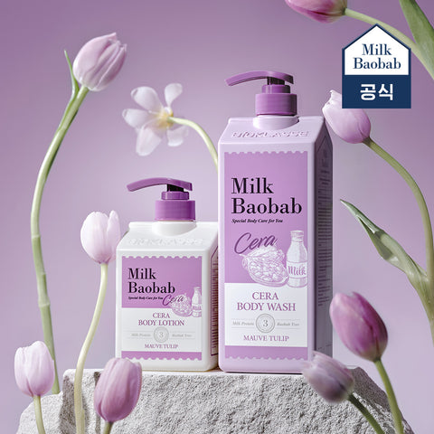 Milk Baobab Cera Shampoo + Body Wash Set - Mauve Tulip, 1.2L x 2