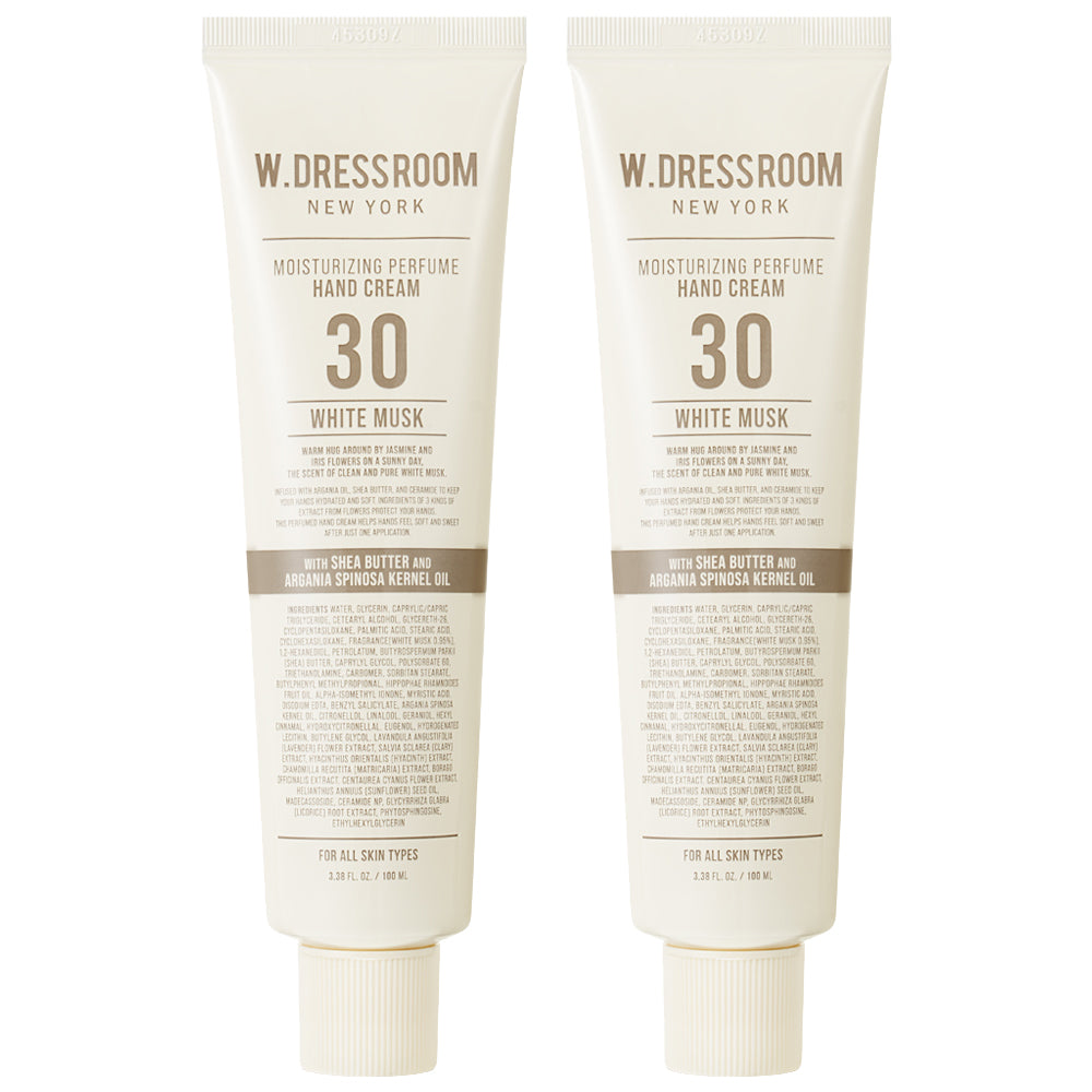 W.Dressroom Perfume Hand Cream No.30 White Musk 100ml (2 Pack)