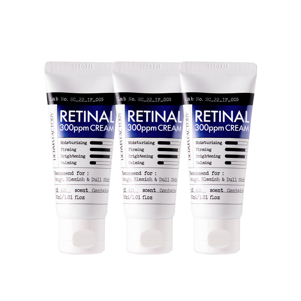 Derma Factory Retinal 300ppm Cream 30ml (3 Pack)