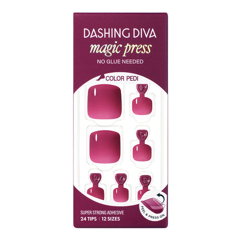 Dashing Diva Magic Press Pedicure Juicy Plum