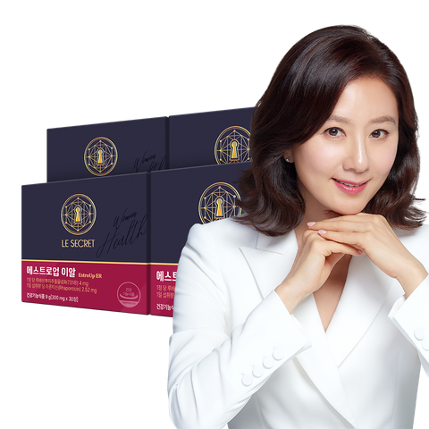 Nutrione Le Secret EstroUp LR Women's Menopause Supplement Rhubarb Root Extract 30 Tablets x 4