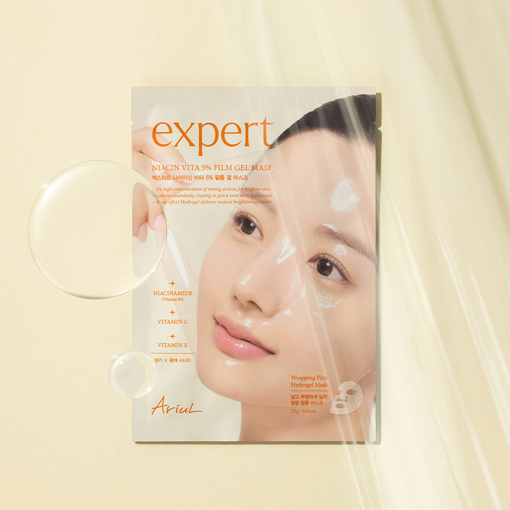 Ariul Expert Niacin Vita 5% Film Gel Mask, 4 Sheets x 2