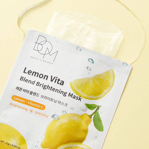 BOM Lemon Vita Blend Brightening Mask Pack 10sheets