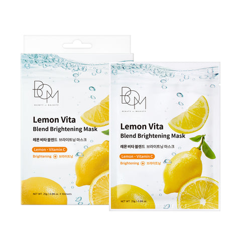 BOM Lemon Vita Blend Brightening Mask Pack 10sheets