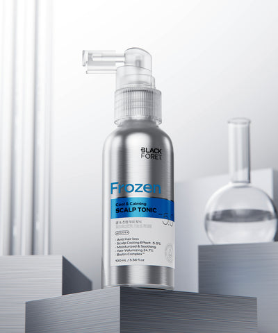 Black Foret Hair Loss Tonic Scalp Cool & Calming Mild Acidic 100ml + Cool & Deep Clean Hair Loss Shampoo 250ml