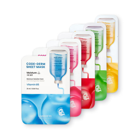 Labiotte Coderm Vegan Sheet Mask 25ml (5pcs)