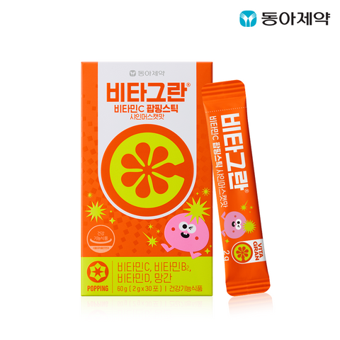 Dong-A Pharm Vitagran Vitamin C Popping Stick Shine Muscat Flavor 30 Sticks