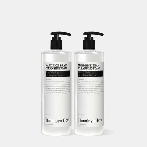 Nard Rice Bran Brightening Foam Cleansing 500ml (2 Pack)