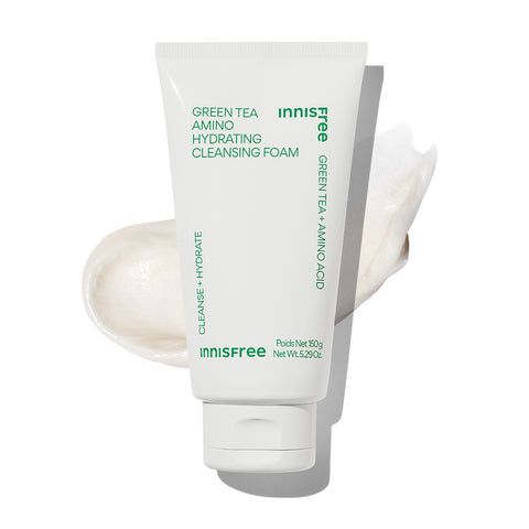 Innisfree Green Tea Amino Moisture Cleansing Foam 150ml (2 Pack)
