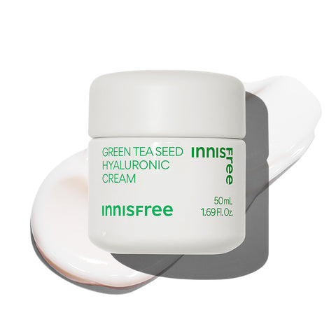 Innisfree Green Tea Seed Hyaluronic Acid Serum 130ml + Cream 50ml (2-Piece Set)