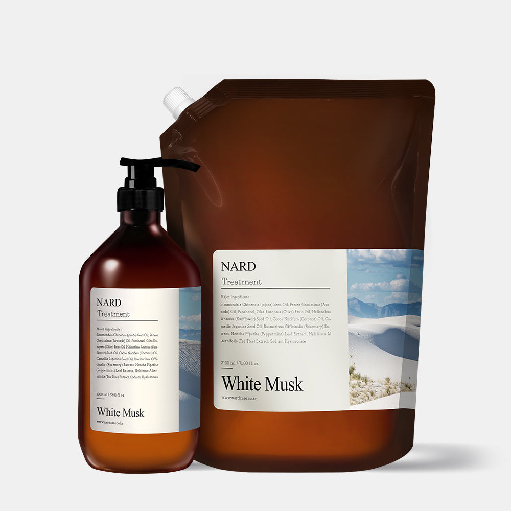 Nard Repairing Perfumed Treatment 1L + 2.1L (White Musk) Full & Refill Set