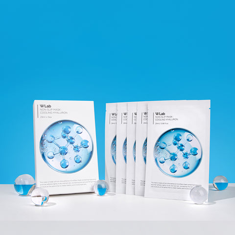 W.Lab Non-Slip Cooling Hyaluronic Mask 1 Sheet (5 Pack)