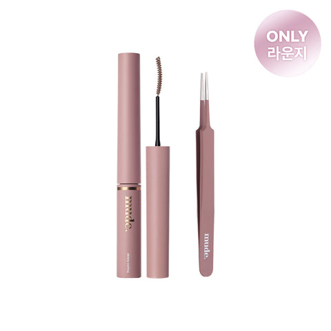 Mude Inspire Skinny Curling & Multi Fixer Mascara + Lash Tweezer SET