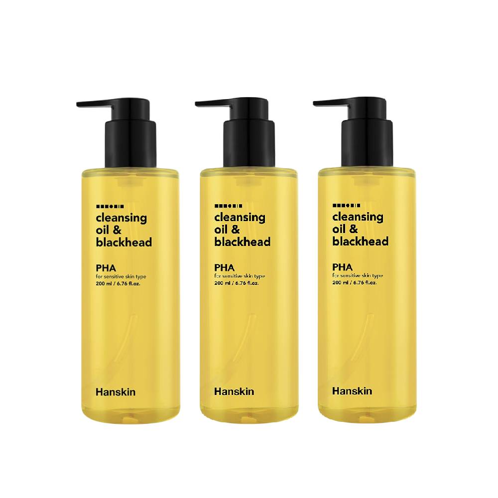 Hanskin Deep Cleansing Oil (Blackhead Removal) PHA 200ml (3 Pack)