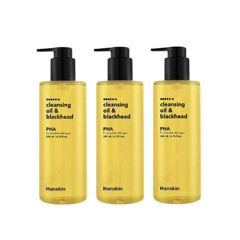 Hanskin Deep Cleansing Oil (Blackhead Removal) PHA 200ml (3 Pack)