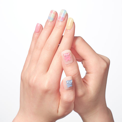 Dashing Diva Magic Press Bear Twins (Regular Round) Nail Tips