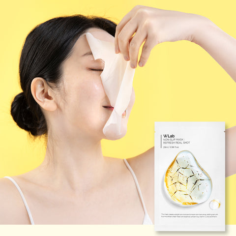 W.Lab Non-Slip Mask Refresh Real Shot - 1 Sheet x 10 (29ml each)