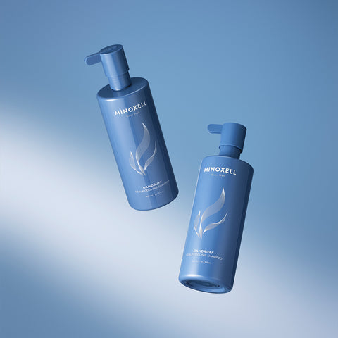 Minoxell Pore Cleansing Scalp Shampoo 480ml + Dandruff Scalp Cooling Hair Loss Shampoo 480ml Set