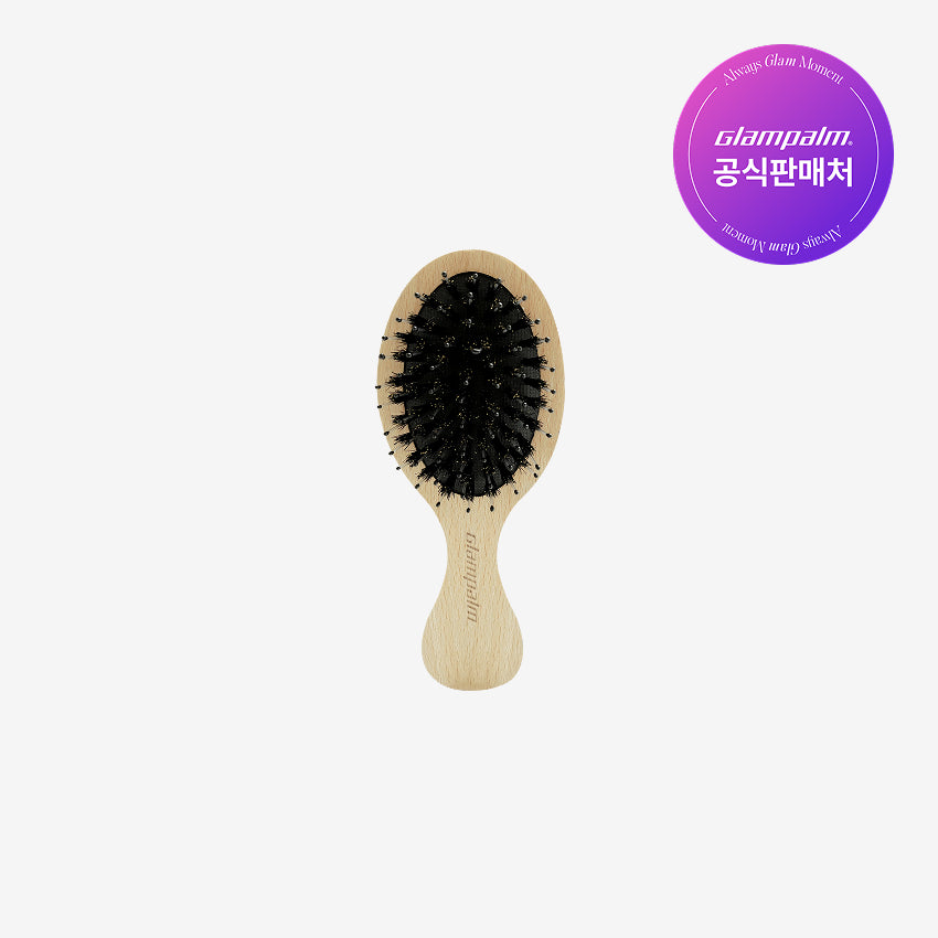 Glampalm Mini Wood Boar Bristle Scalp Brush