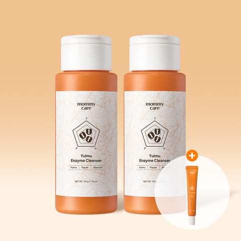 MommyCare Yulmu Enzyme Powder Cleanser 50g x2 (includes Yulmu Cream 15g)