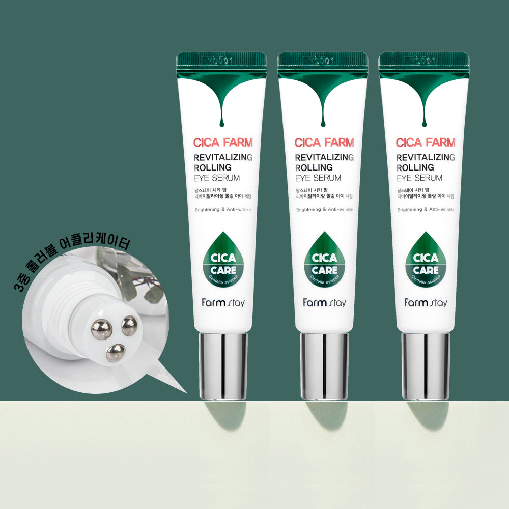 Farmstay Cica Pam Revitalizing Rolling Eye Serum 25ml (3 Pack)