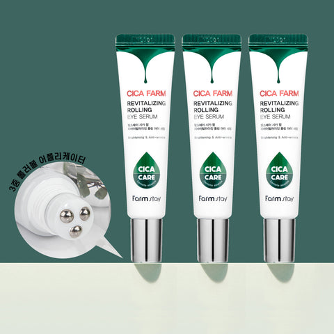 Farmstay Cica Pam Revitalizing Rolling Eye Serum 25ml (3 Pack)