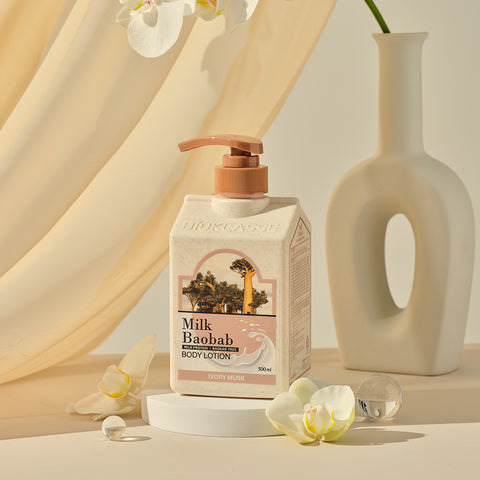 Milk Baobab Original Shampoo + Treatment + Body Wash - Ivory Musk, 1L x 3