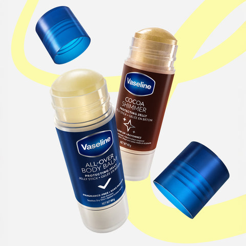 Vaseline Body Balm Jelly Stick Cocoa Shimmer 2x40g + 15g