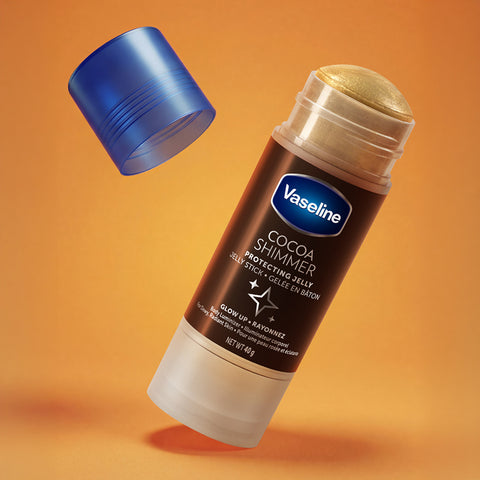Vaseline Body Balm Jelly Stick Cocoa Shimmer 2x40g + 15g
