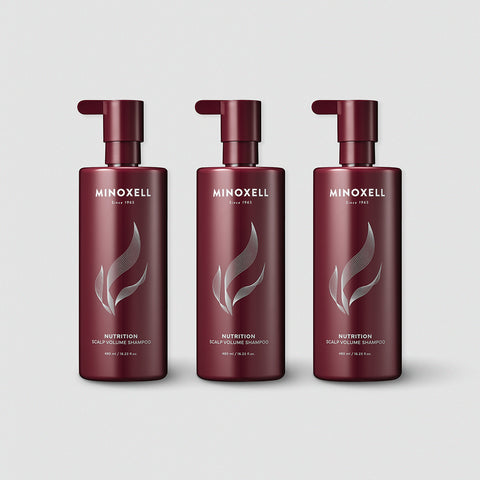 Minoxell Nutrition Scalp Volume Hair Loss Shampoo 480ml (3 Pack)