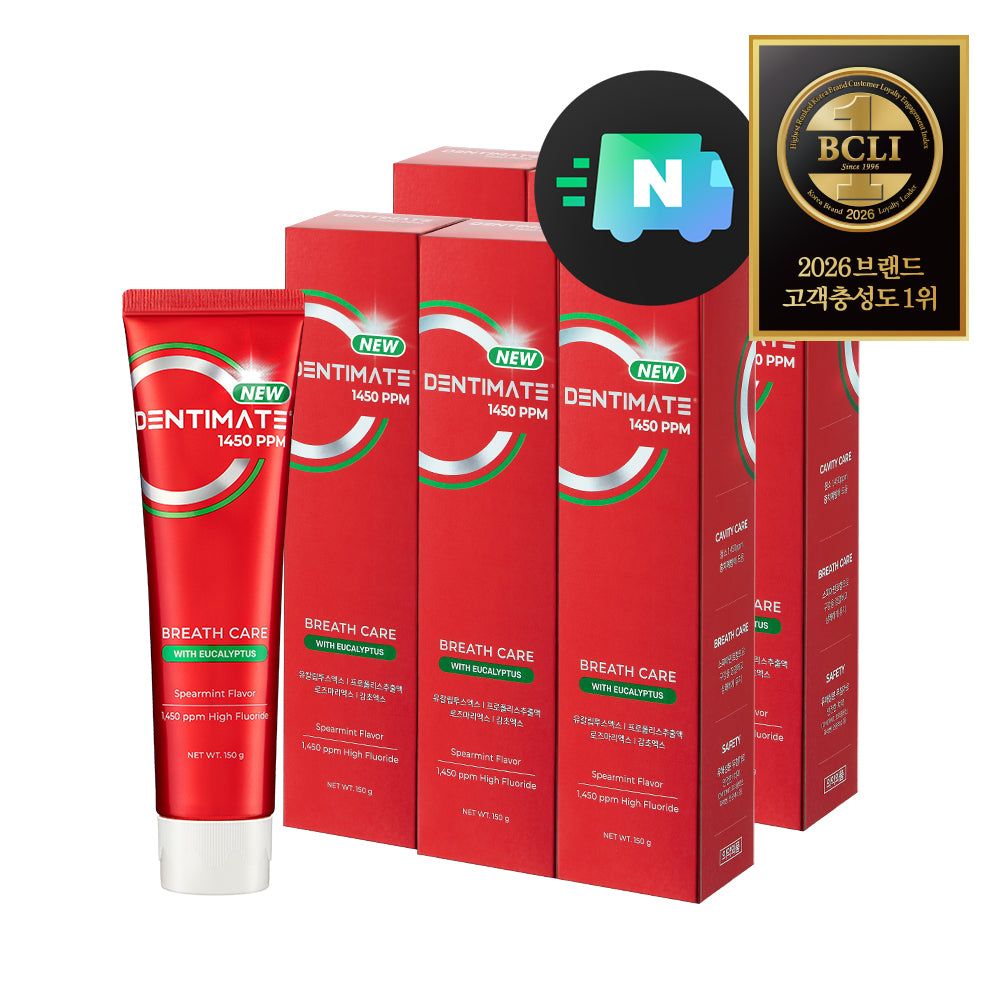 Clio Dentimate New 1450 High-Fluoride Toothpaste 150g - 3+3 Pack