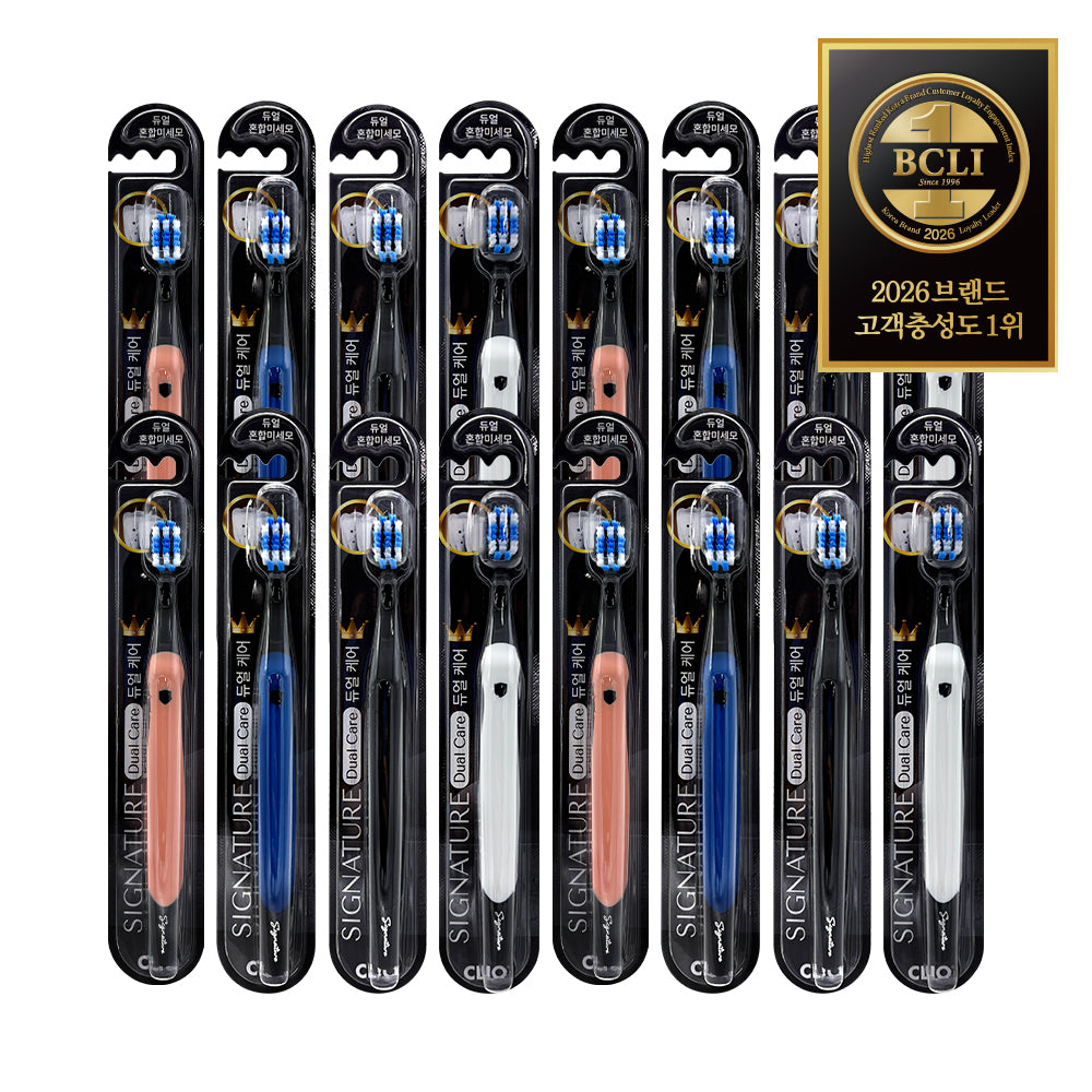 Clio Signature Dual Care Dual Ultra-Fine Toothbrush, 16-Pack