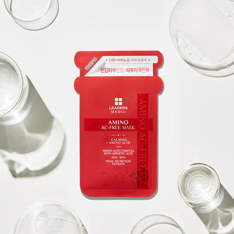 Leaders Mediu Amino Sensitive Soothing Brightening Oil?Control Mask Pack (30 sheets, 25ml each)