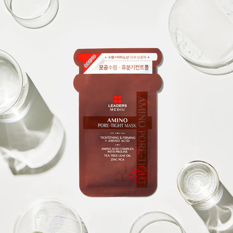 Leaders Mediu Amino Sensitive Soothing Brightening Oil?Control Mask Pack (30 sheets, 25ml each)