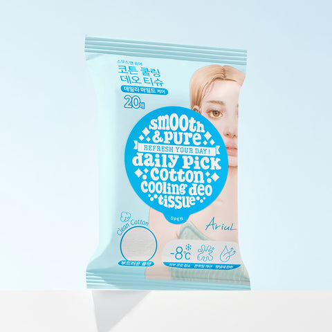 Ariul Smooth & Pure Cooling Deodorant Wipes - Cotton, 116 g (1 pack)