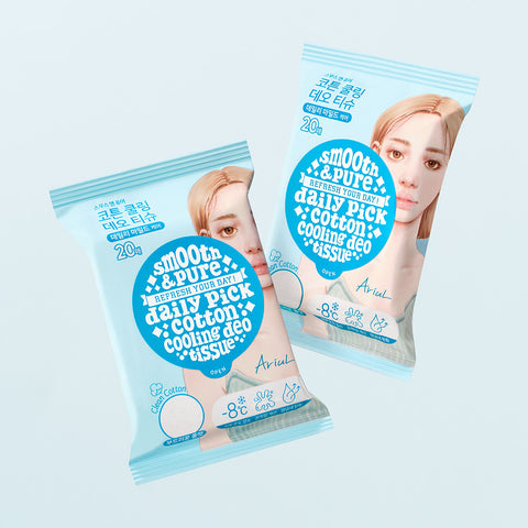 Ariul Smooth & Pure Cooling Deodorant Wipes - Cotton, 116 g (1 pack)