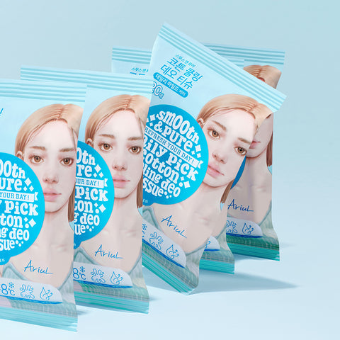 Ariul Smooth & Pure Cooling Deodorant Wipes - Cotton, 116 g (1 pack)