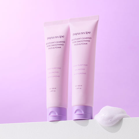 Papa Recipe Eggplant Clearing Pore Smoothing Pack & Foam 100ml