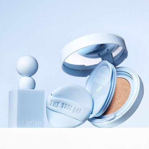 The Tool Lab Stamp Skin-Fit Cushion Airy 11g Cushion & Brush Set (Refill sold separately) SPF40++