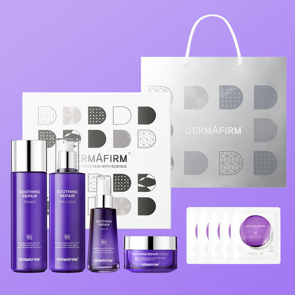Dermafirm Repair R4 Line 4-Piece Gift Set (Toner + Ampoule + Emulsion + Cream)
