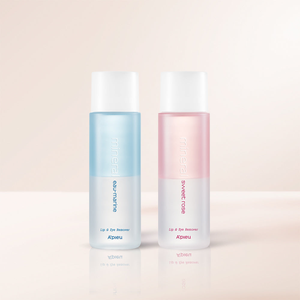 A'PIEU Mineral Lip & Eye Remover Set (Oh Marine 100ml + Sweet Rose 100ml)