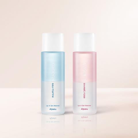 A'PIEU Mineral Lip & Eye Remover Set (Oh Marine 100ml + Sweet Rose 100ml)