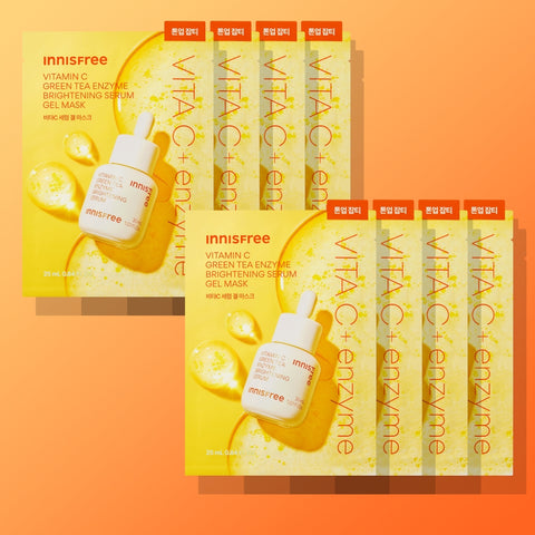 Innisfree Vitamin C Green Tea Enzyme Brightening Serum Gel Mask 25ml x 8 sheets