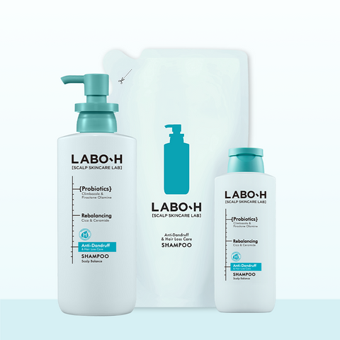 Labo H Dandruff Clinic Shampoo, 400ml + 400ml Refill + 180ml